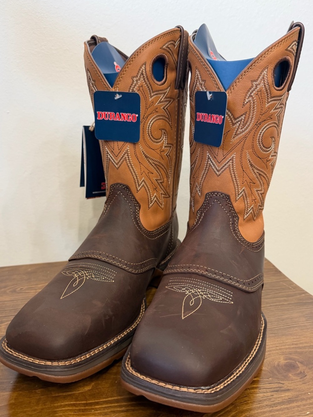 Durango Rebel Brown and Tan Men's Western Work Boots NWT